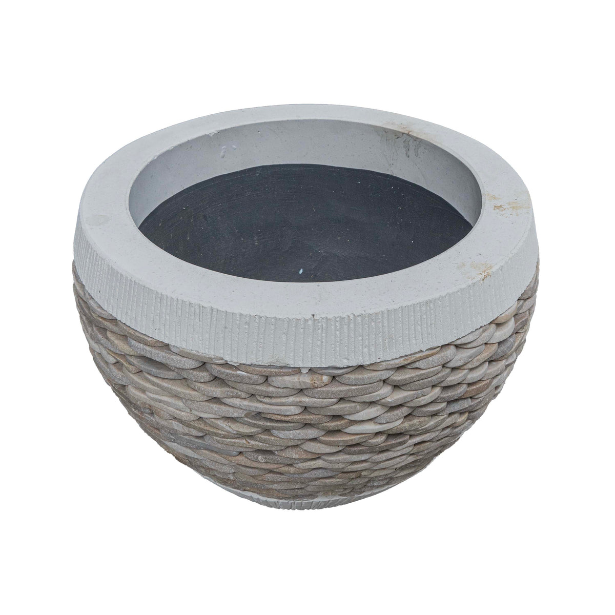 Pot With Combine Plat Stone