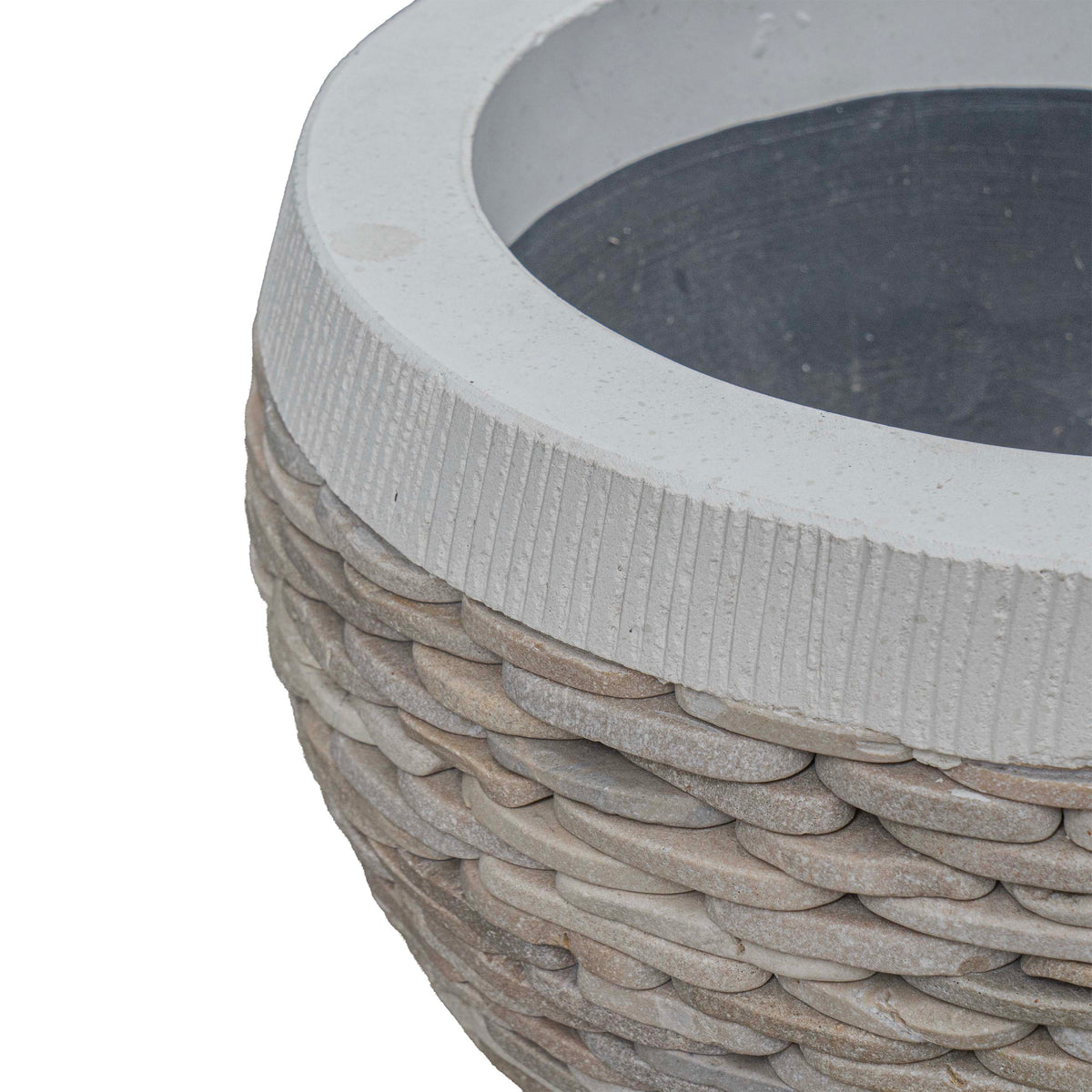Pot With Combine Plat Stone