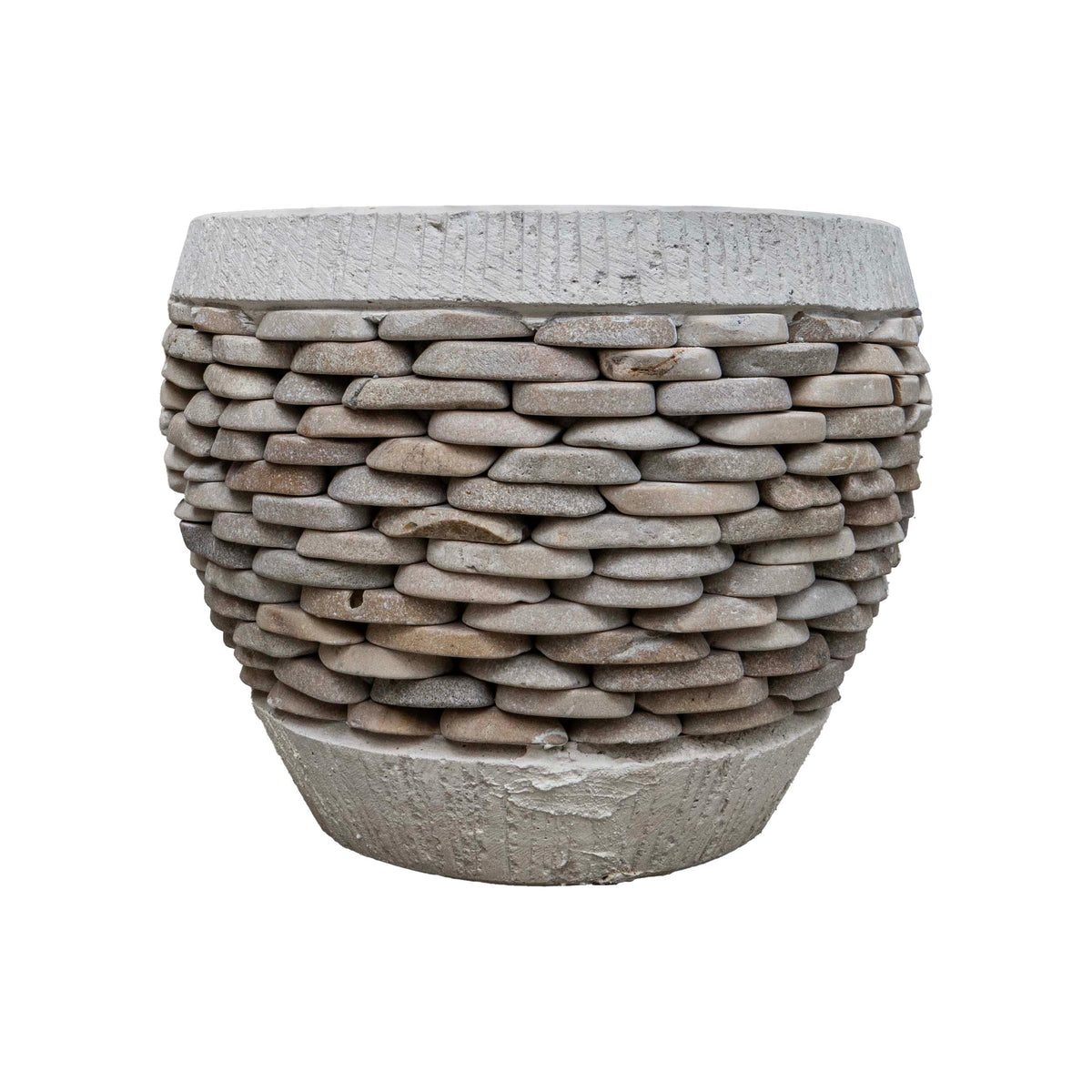 Pot With Combine Plat Stone
