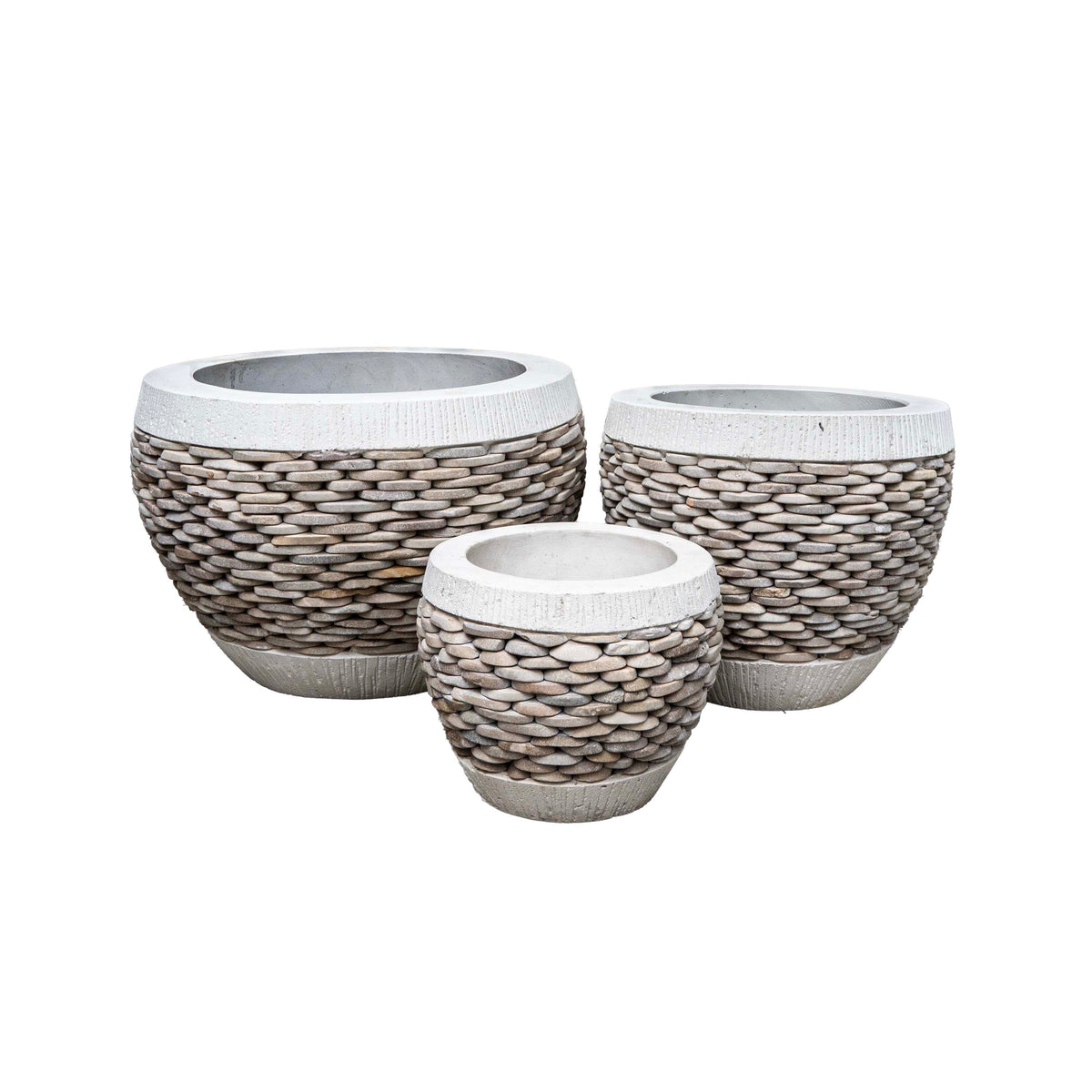 Pot With Combine Plat Stone