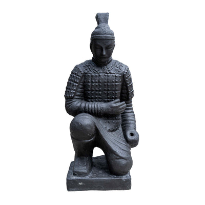 Soldier Sitting Statue - Right Hand Folded