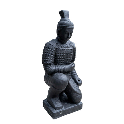 Soldier Sitting Statue - Right Hand Folded