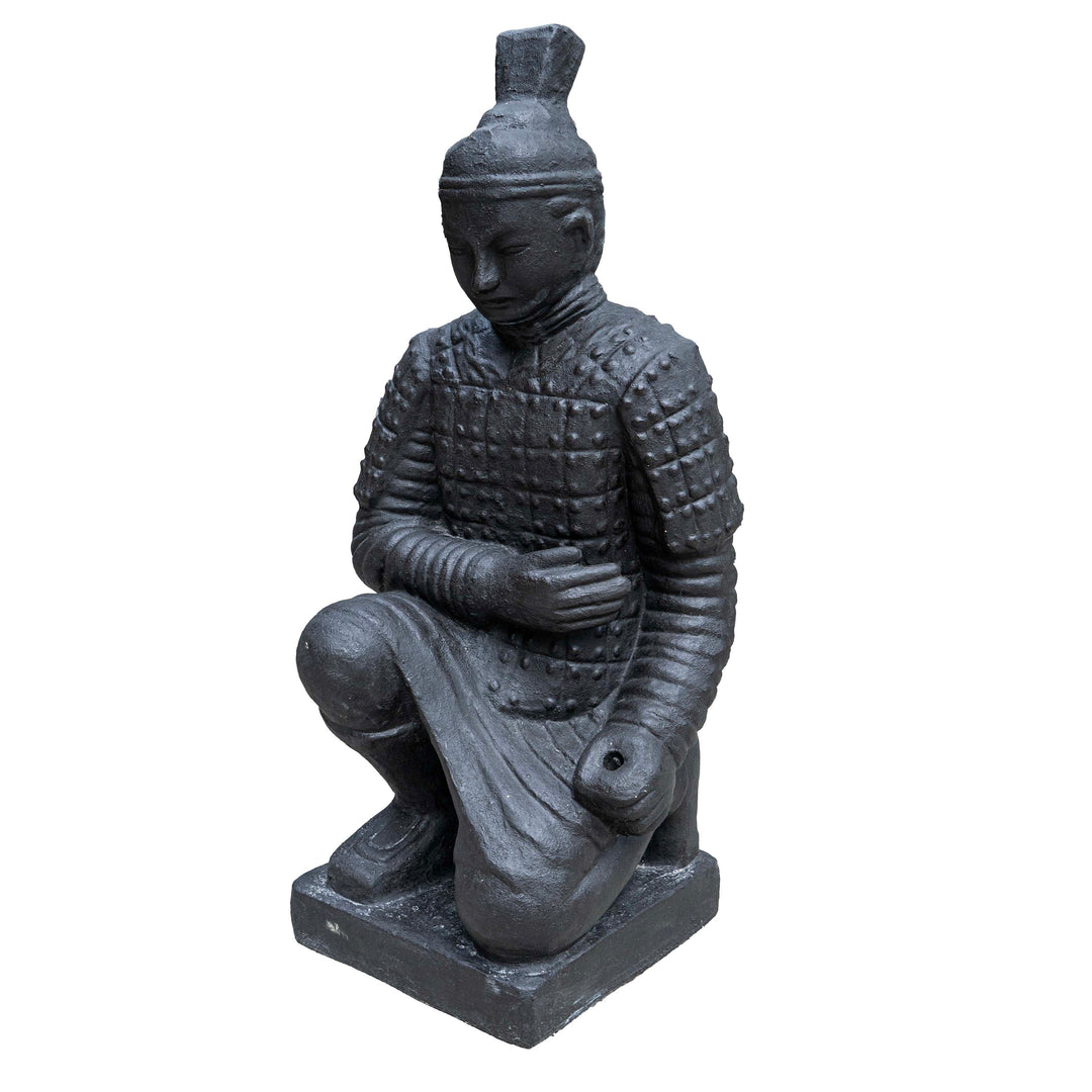 Soldier Sitting Statue - Right Hand Folded