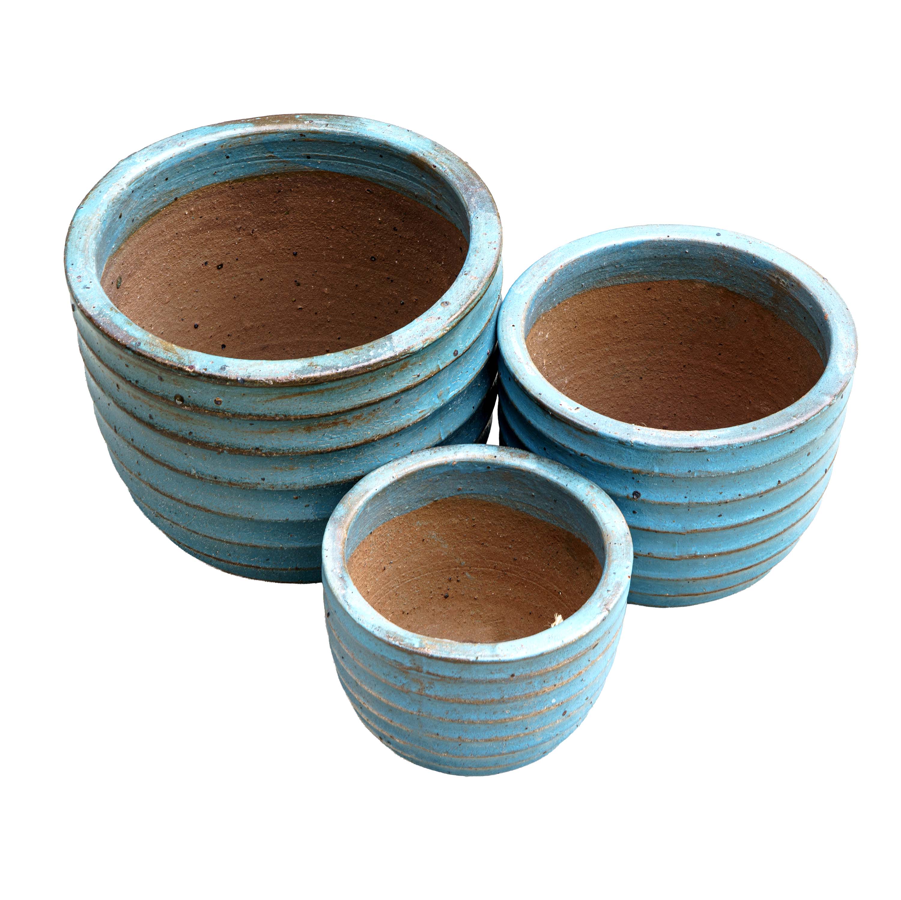Indigo Drift Ceramic Pot