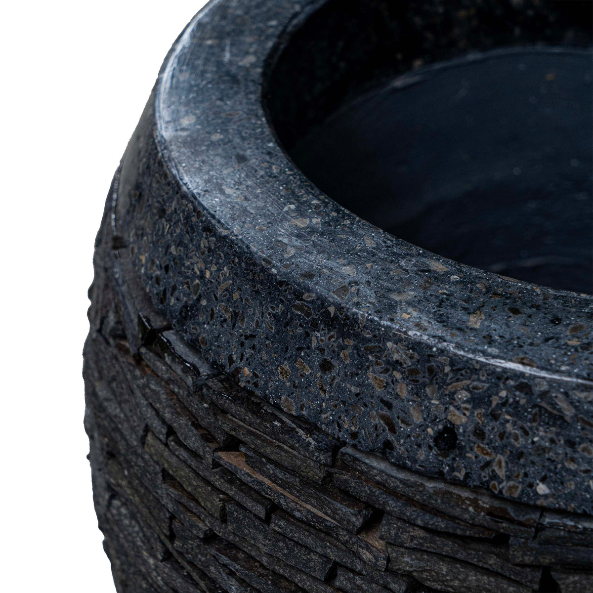 Pot In Combine Plat Stone Black