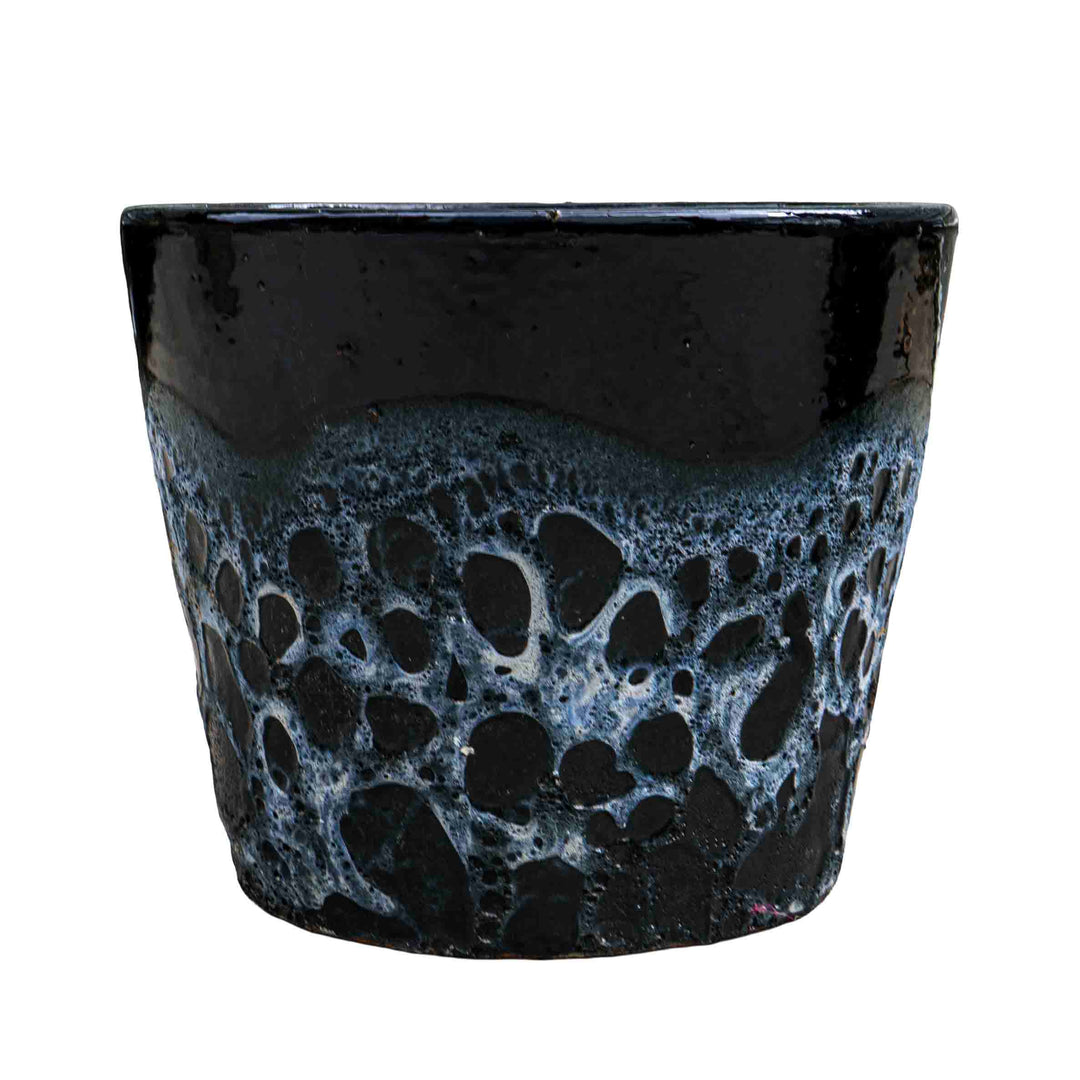 Black bubbled Ceramic Pot