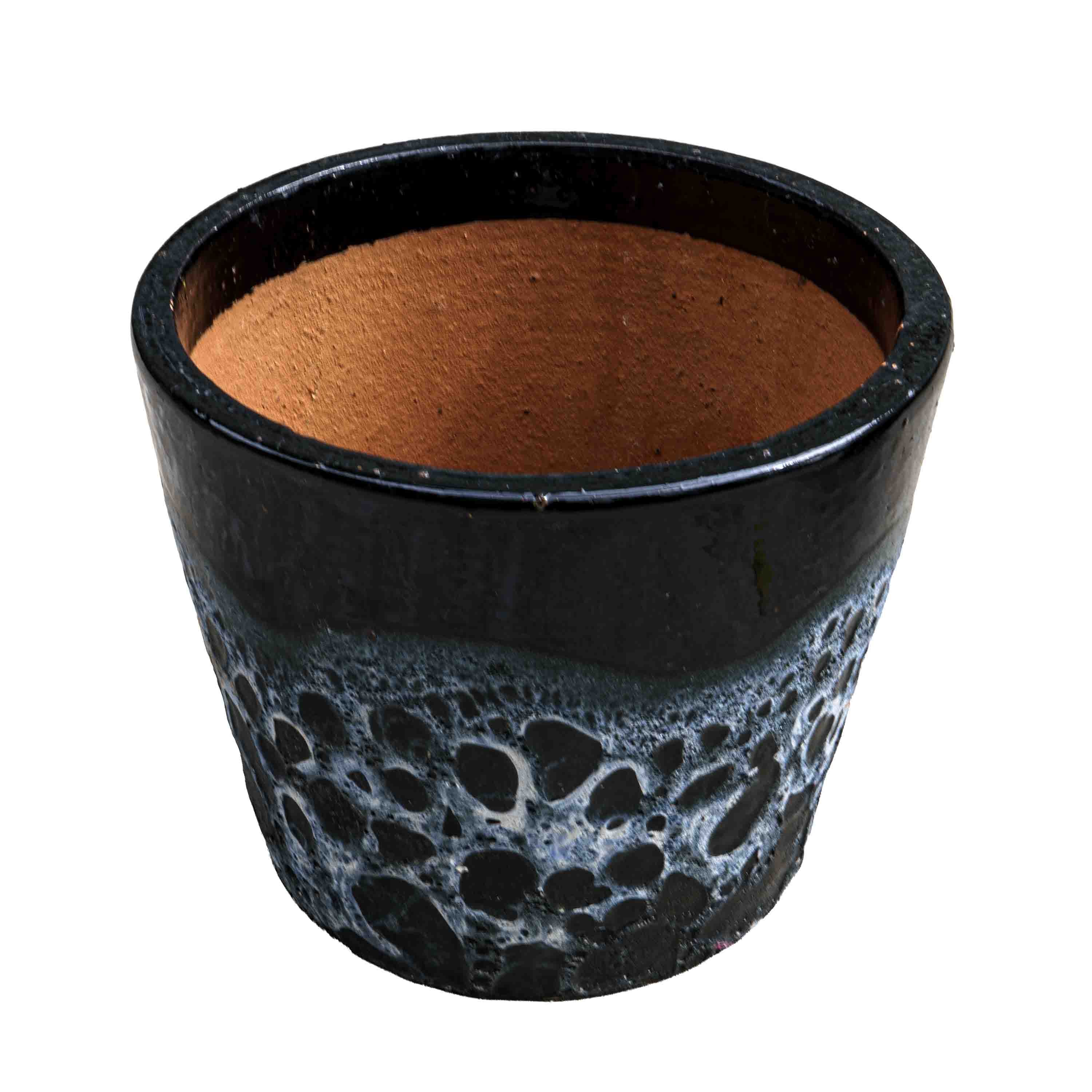 Black bubbled Ceramic Pot