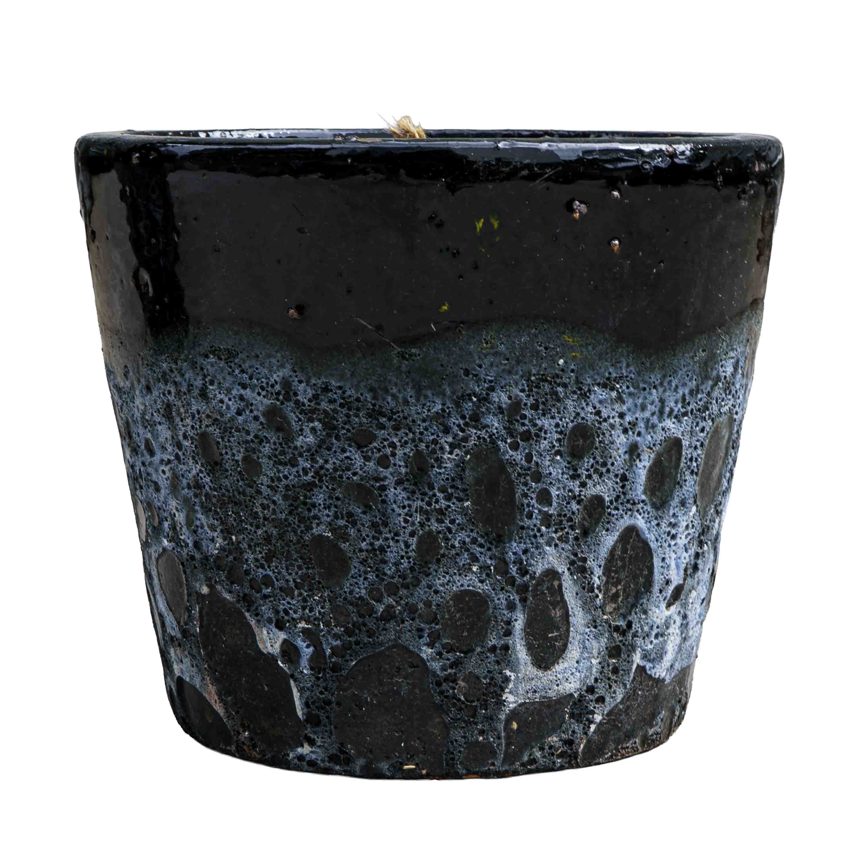 Black bubbled Ceramic Pot