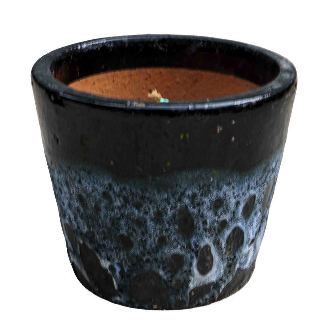 Black bubbled Ceramic Pot