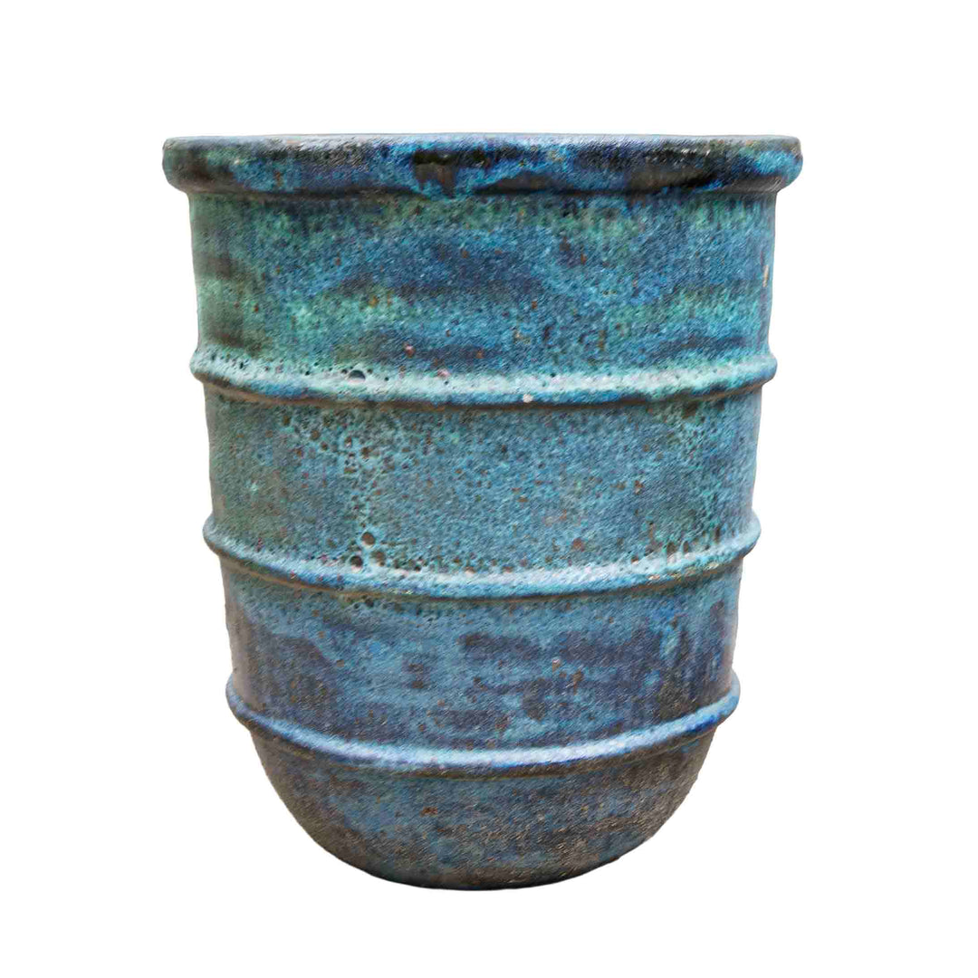 Rustic Blue Ceramic Pot