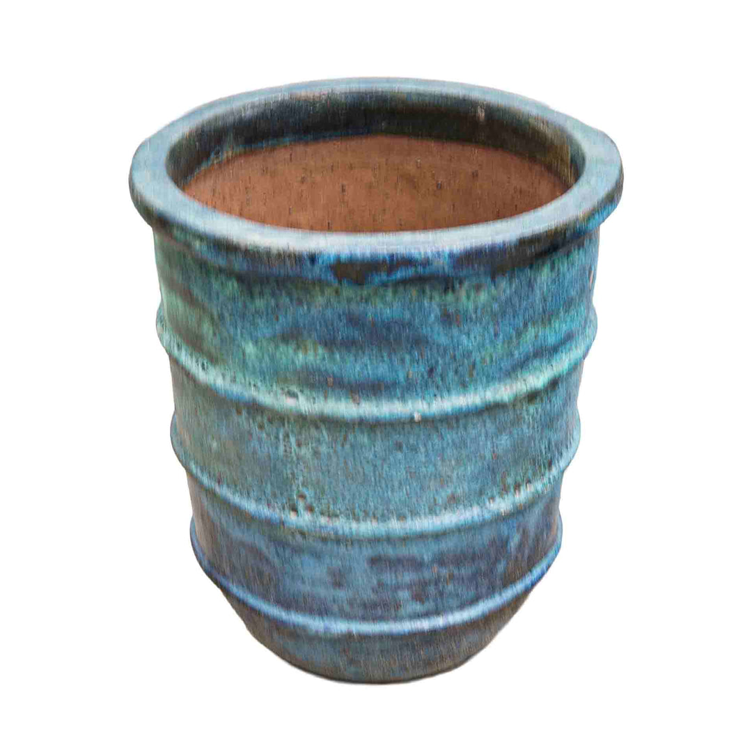 Rustic Blue Ceramic Pot