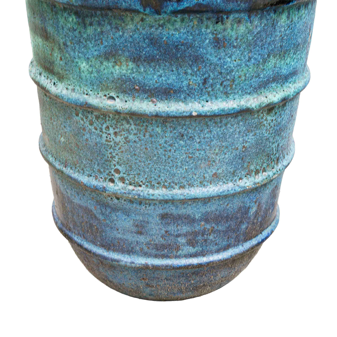 Rustic Blue Ceramic Pot