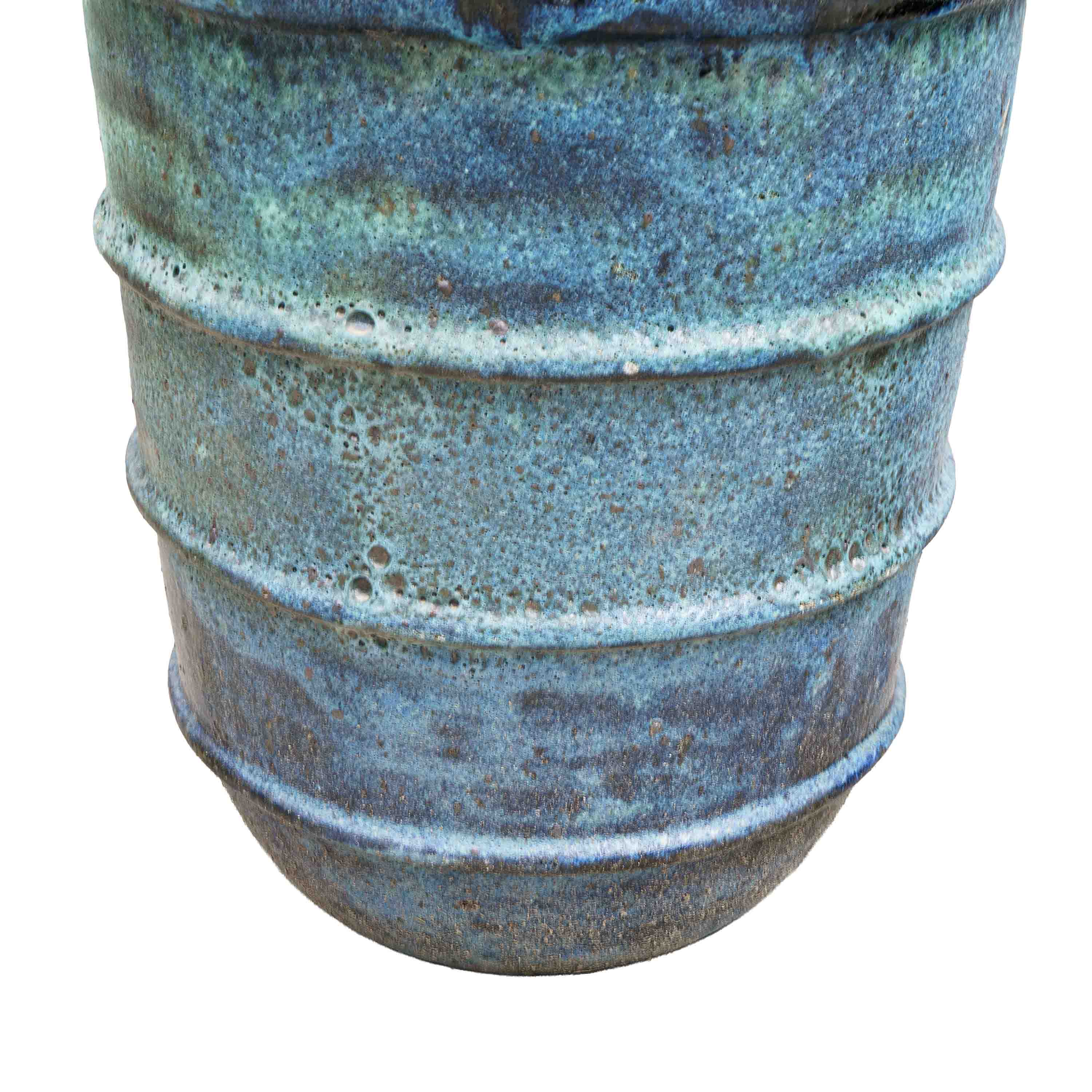Rustic Blue Ceramic Pot