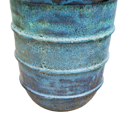 Rustic Blue Ceramic Pot