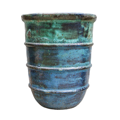 Rustic Blue Ceramic Pot