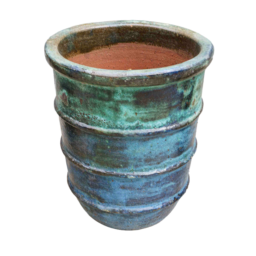 Rustic Blue Ceramic Pot