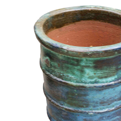 Rustic Blue Ceramic Pot