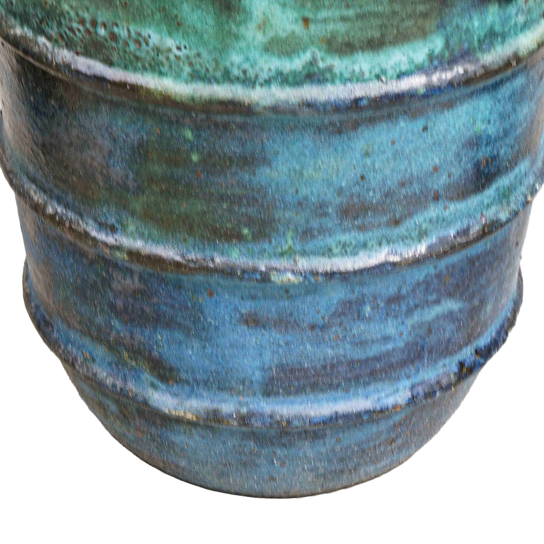 Rustic Blue Ceramic Pot