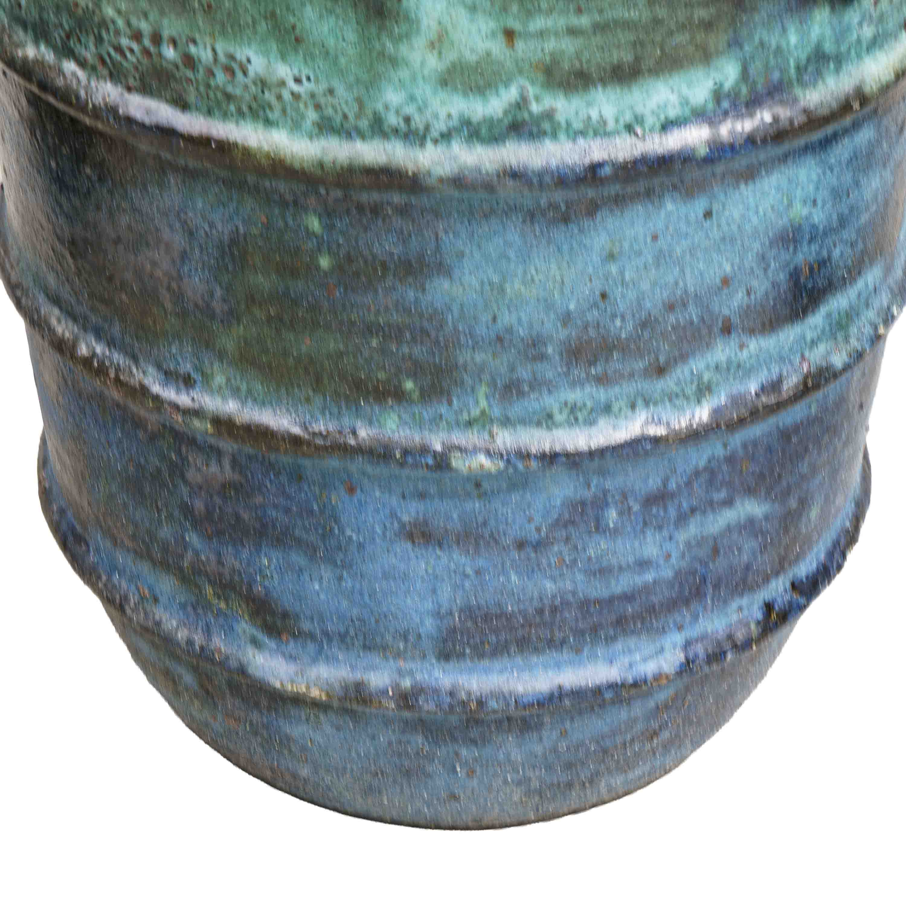 Rustic Blue Ceramic Pot