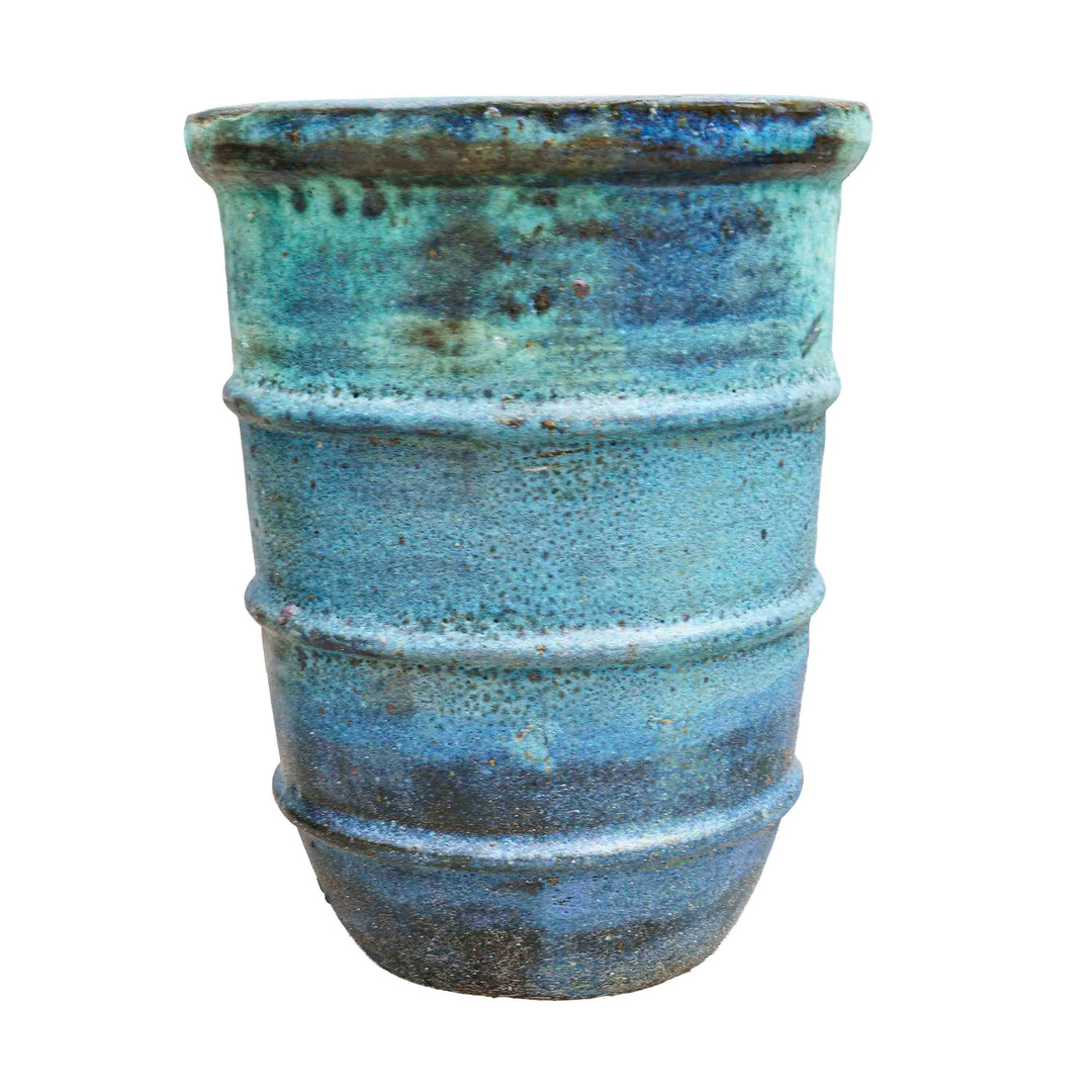 Rustic Blue Ceramic Pot
