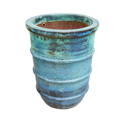 Rustic Blue Ceramic Pot