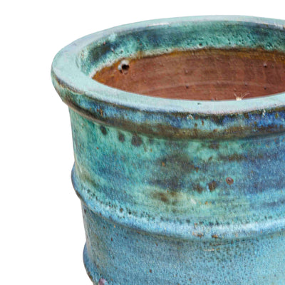 Rustic Blue Ceramic Pot