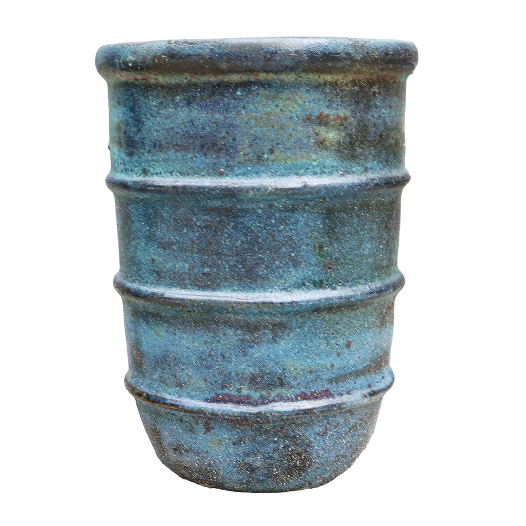 Rustic Blue Ceramic Pot