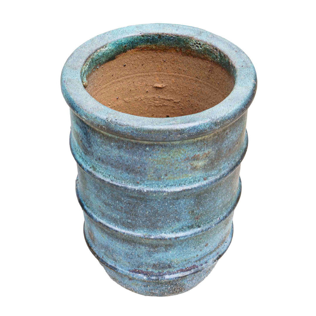 Rustic Blue Ceramic Pot