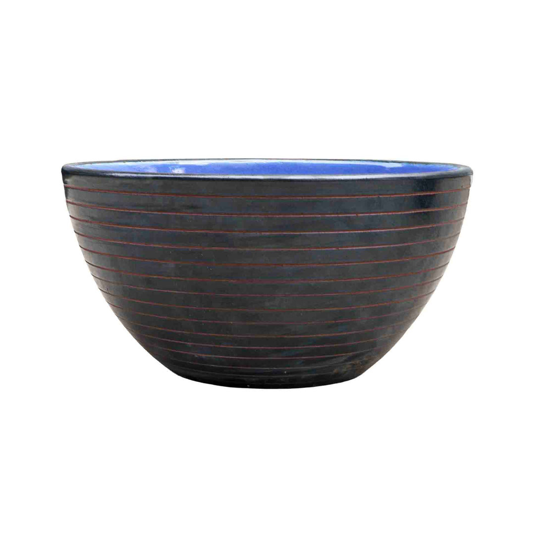 Lattice Blue Ceramic Pot