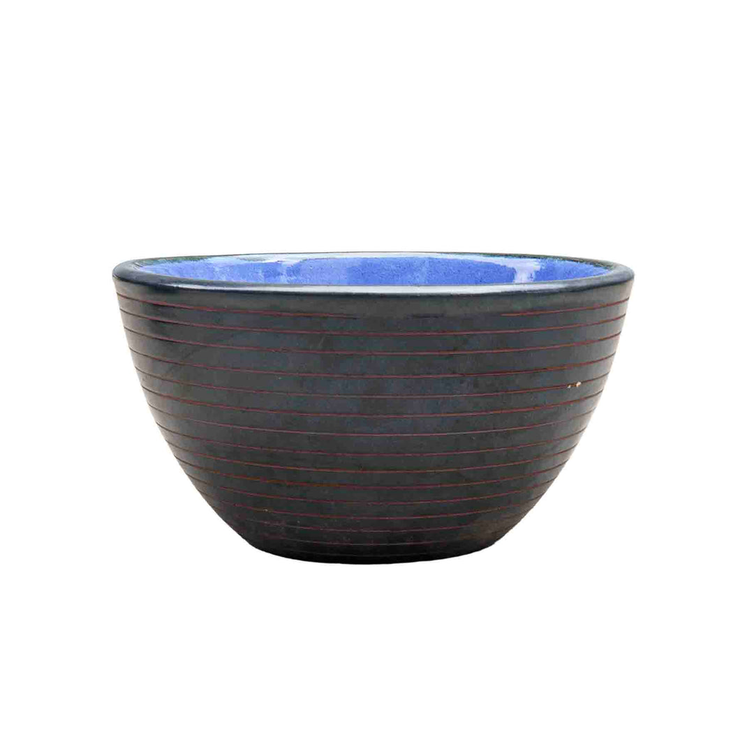 Lattice Blue Ceramic Pot