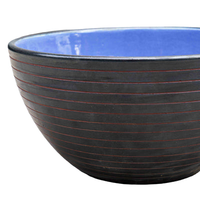 Lattice Blue Ceramic Pot