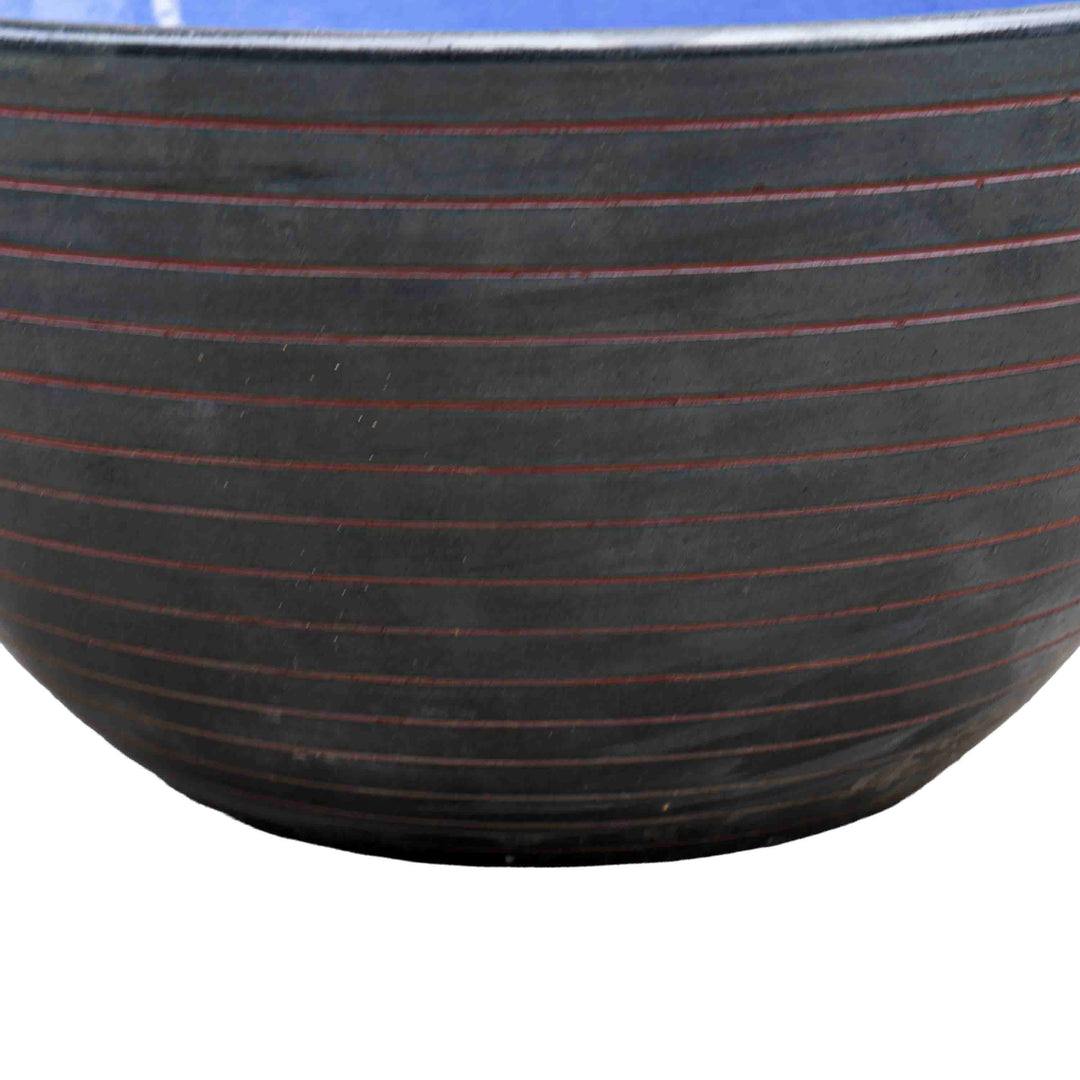 Lattice Blue Ceramic Pot