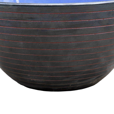 Lattice Blue Ceramic Pot
