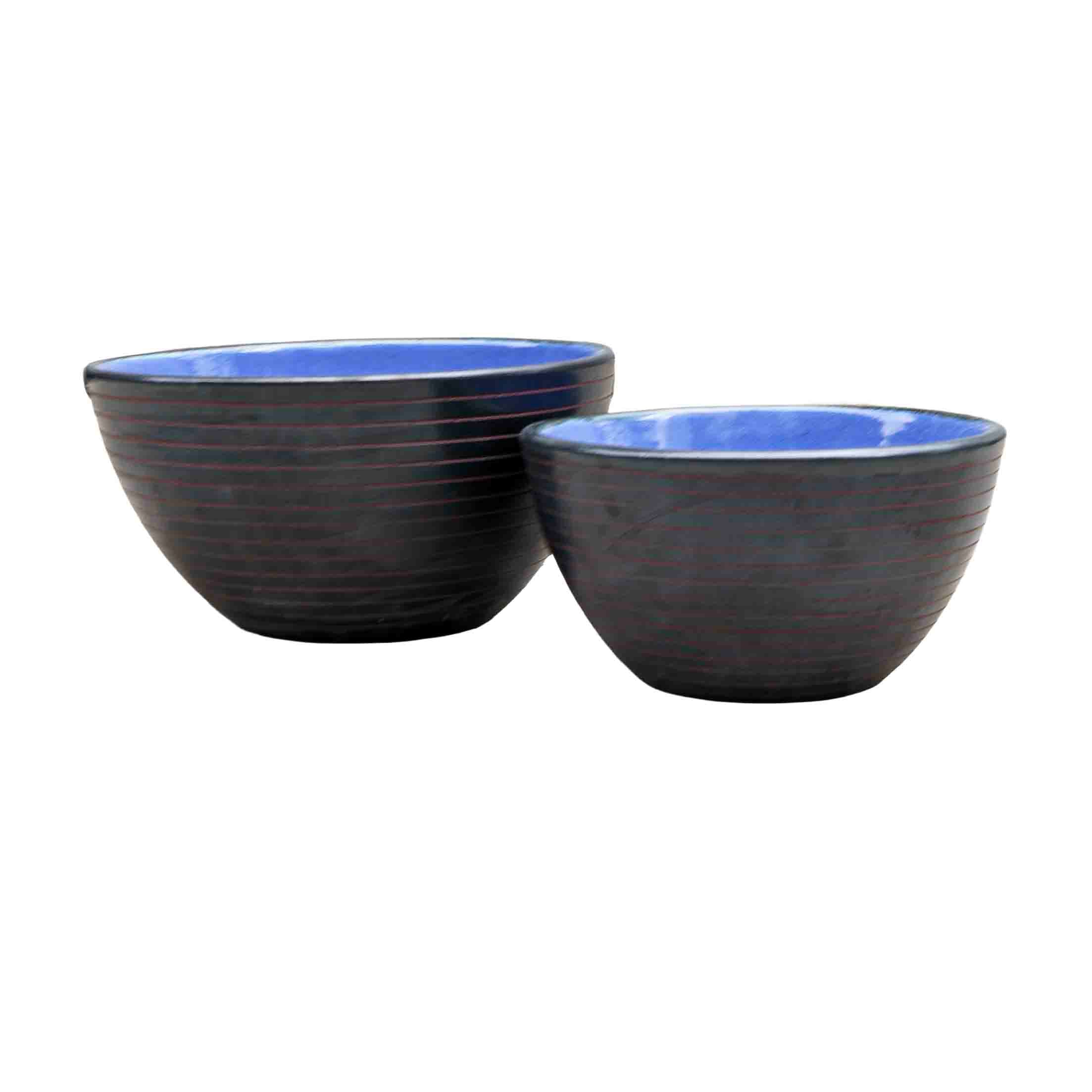 Lattice Blue Ceramic Pot