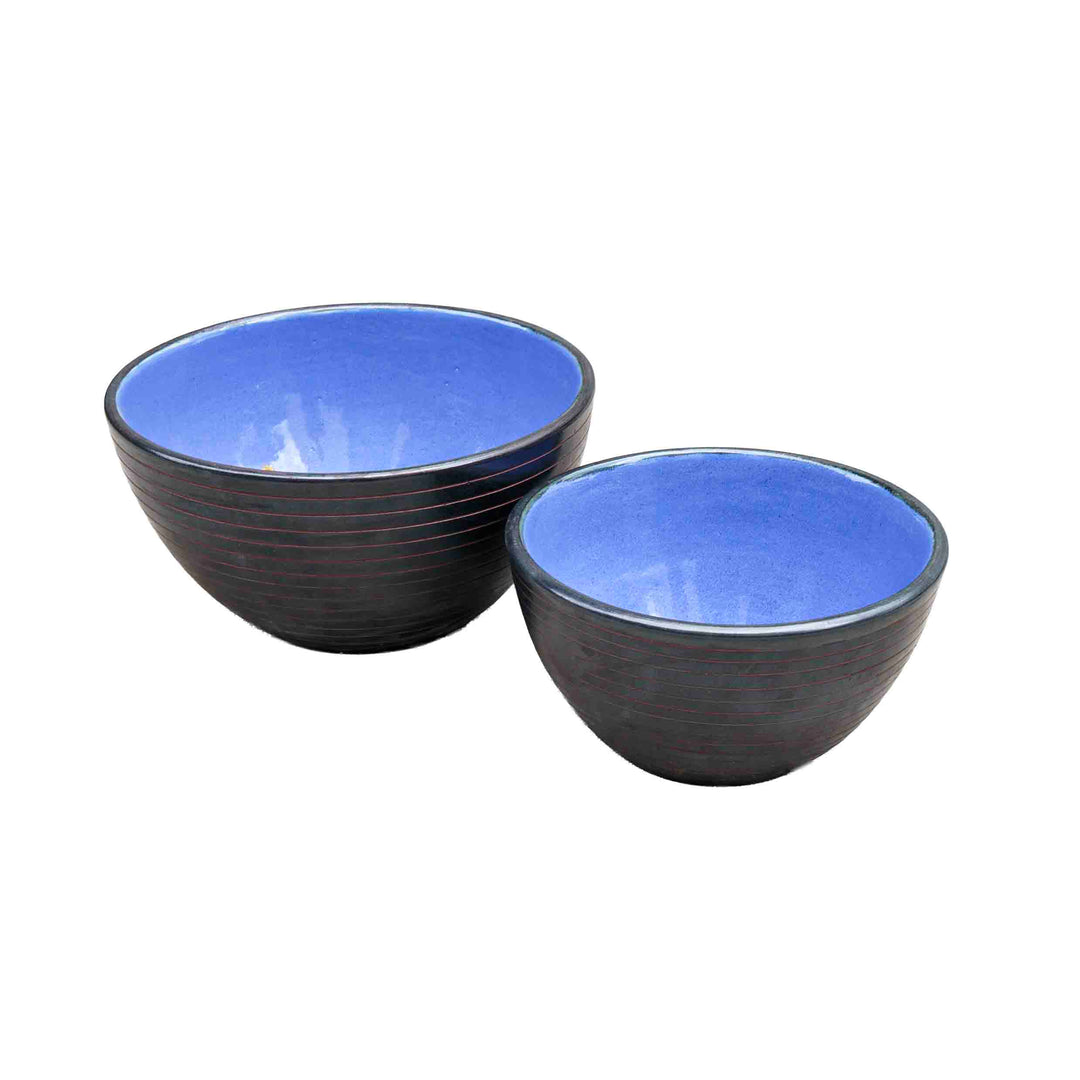 Lattice Blue Ceramic Pot