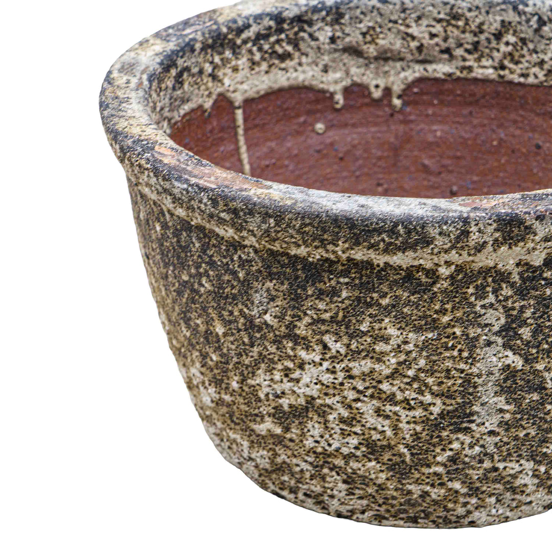 Antique Grey Ceramic Pot