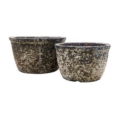 Antique Grey Ceramic Pot