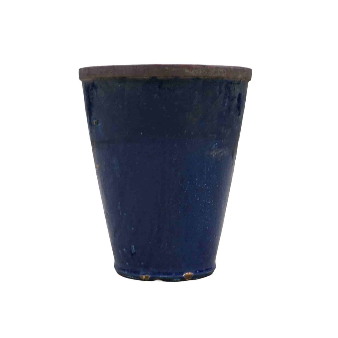 Leaf Etched Ceramic Pot