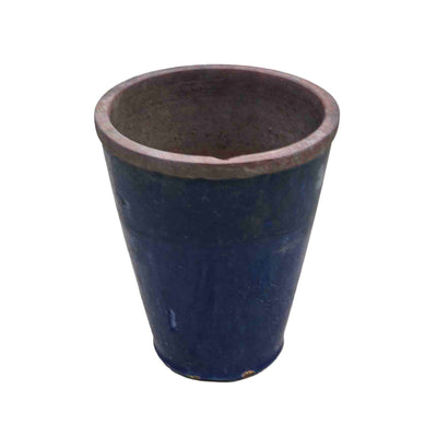 Leaf Etched Ceramic Pot