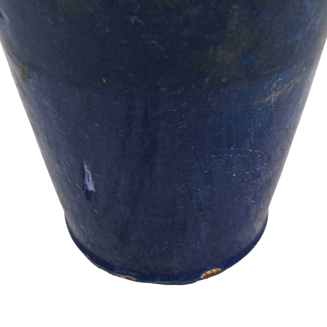 Leaf Etched Ceramic Pot
