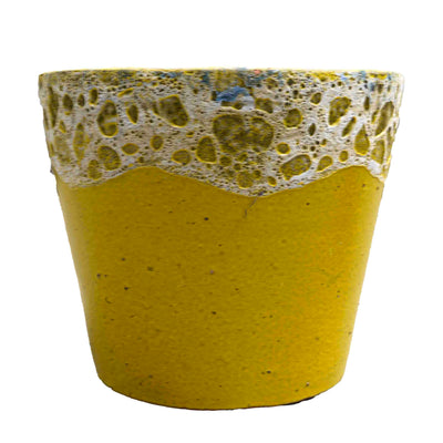 Bubble Yellow Ceramic Pot