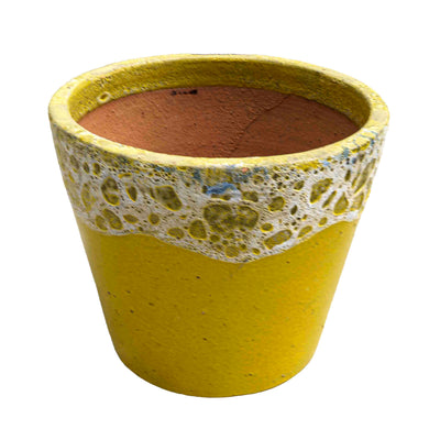 Bubble Yellow Ceramic Pot