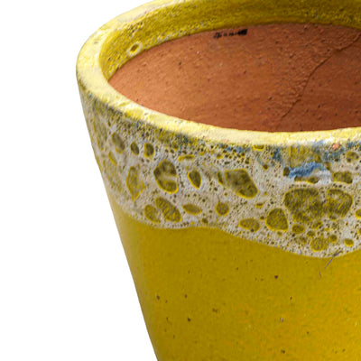 Bubble Yellow Ceramic Pot