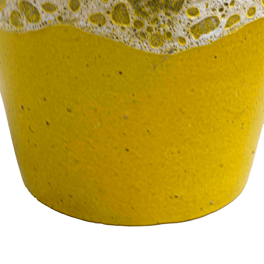 Bubble Yellow Ceramic Pot