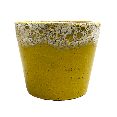 Bubble Yellow Ceramic Pot