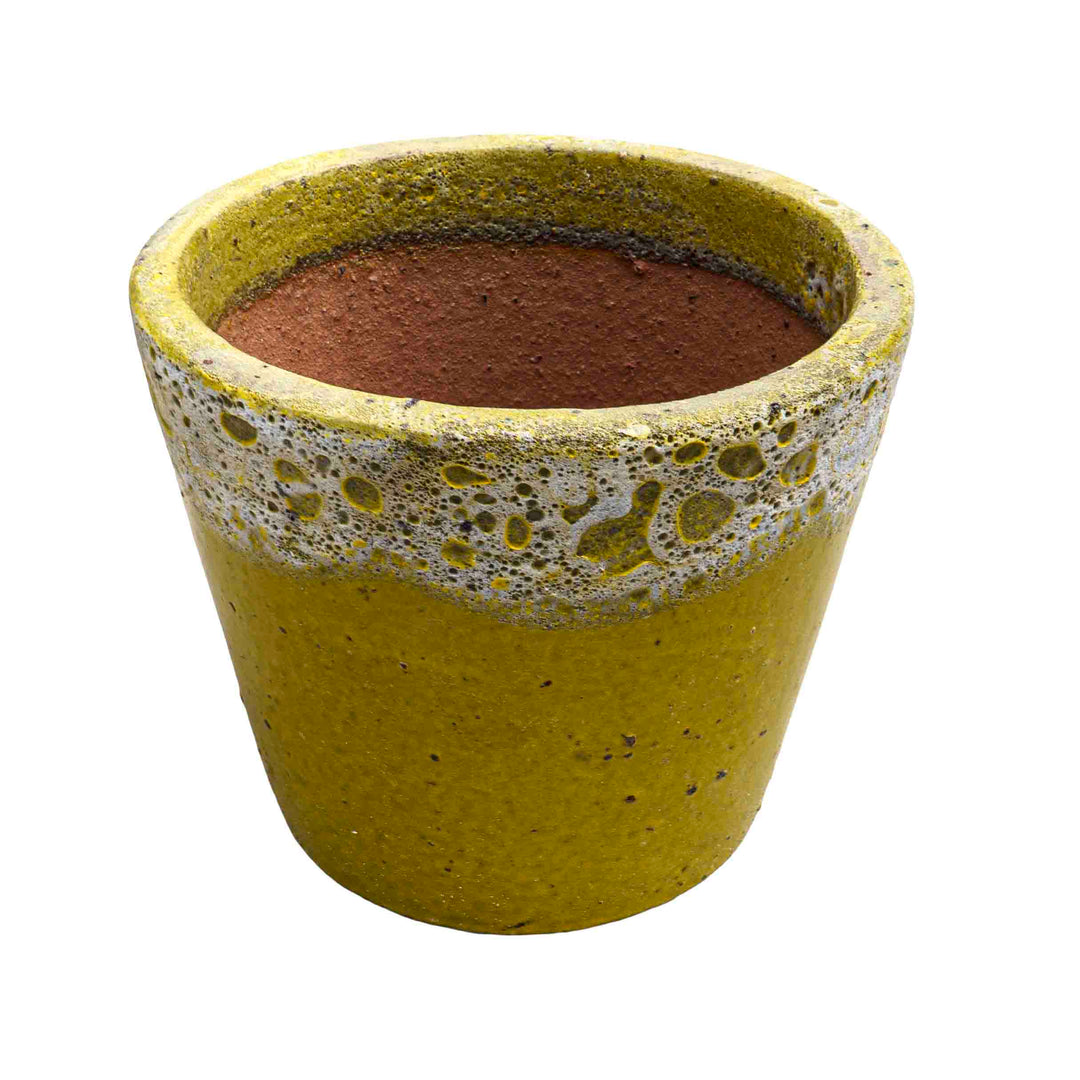 Bubble Yellow Ceramic Pot