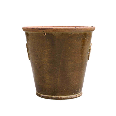 Floral Brown Ceramic Pot