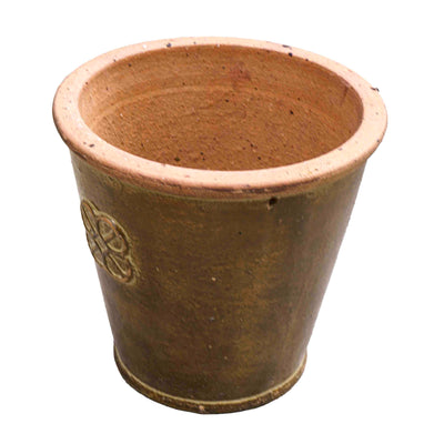 Floral Brown Ceramic Pot