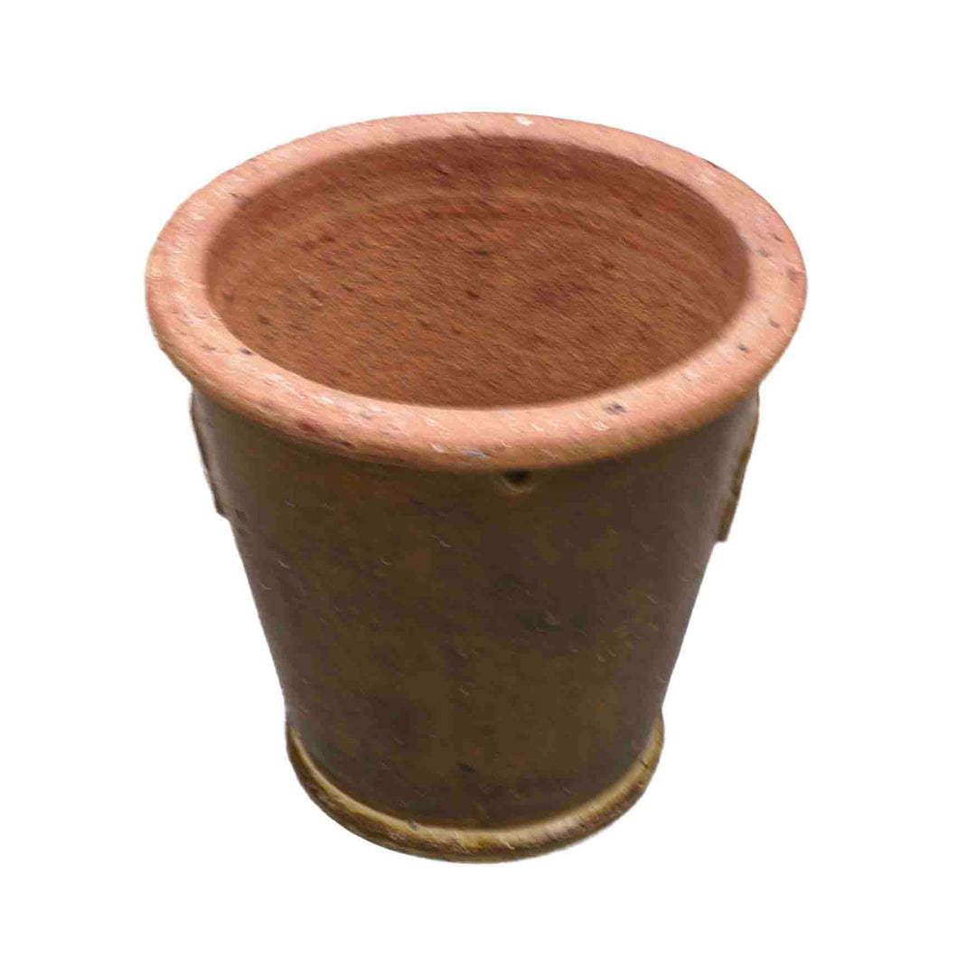 Floral Brown Ceramic Pot