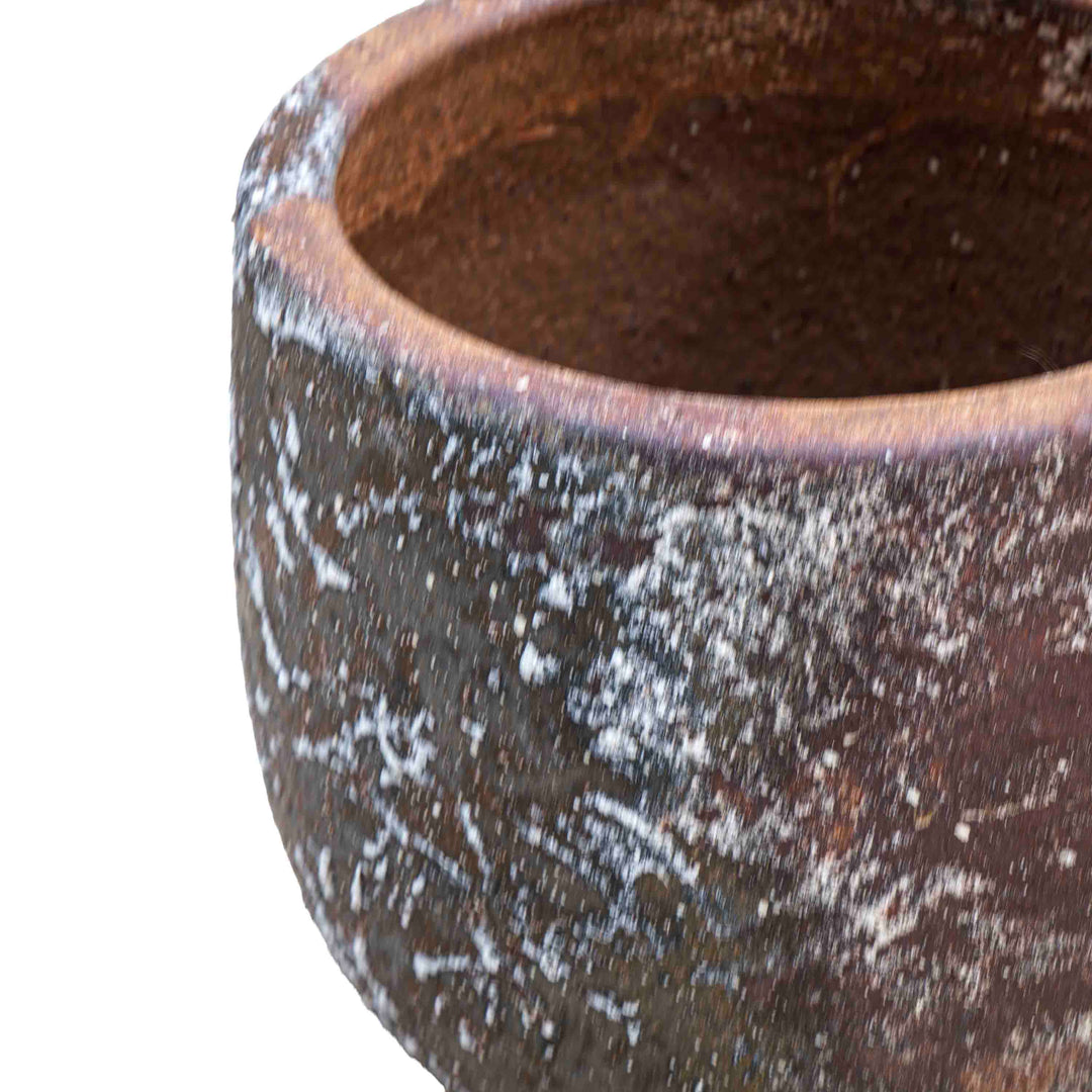 Textura Ceramic Pot Brown